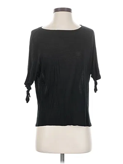 Pre-owned Tresics Short Sleeve Top Black Boatneck Tops