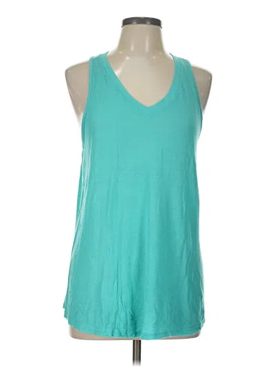 Pre-owned Tresics Tank Top Teal Halter Neckline Tops