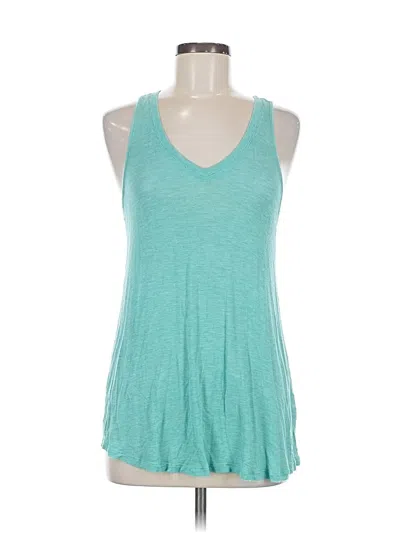 Pre-owned Tresics Tank Top Teal Halter Neckline Tops In Blue