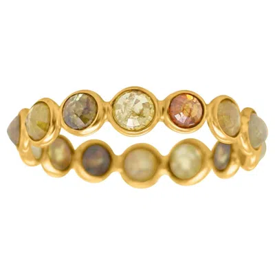 Pre-owned Tresor Collection 3.27ct Diamond Band Ring In 18k Yellow Gold, Usa