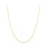Tresorra 10k Yellow Gold Singapore Chain Necklace In Yellow