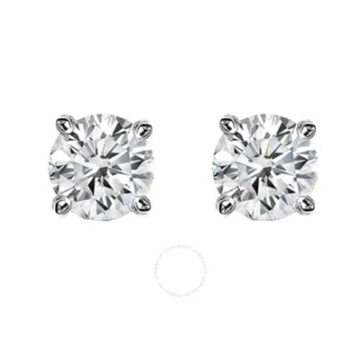 Tresorra 14k White Gold 0.25 Ct J-k Diamond Stud Earrings In Metallic
