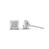 Tresorra 14k White Gold 2 Ctw Cushion Cut Lab-grown Diamond Igi Certified Stud Earrings In White