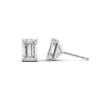 Tresorra 14k White Gold 4 Ctw Emerald Cut Lab-grown Diamond Igi Certified Stud Earrings In White