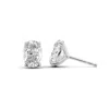 Tresorra 14k White Gold 4 Ctw Oval Cut Lab-grown Diamond Igi Certified Stud Earrings In White