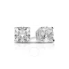 Tresorra 14k White Gold Cushion Cut Earth Mined Diamond Stud  Earrings In White