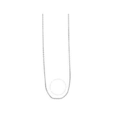 Tresorra 14k White Gold Endless Adjustable Flat Cable Chain Necklace In Metallic