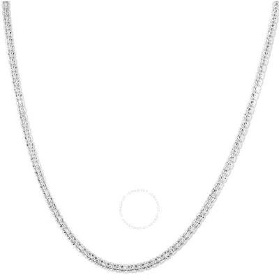 Tresorra 14k White Gold Fancy Ice Chain Necklace In Metallic