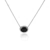 Tresorra 14k White Gold Garnet & Diamond Pendant Necklace In White