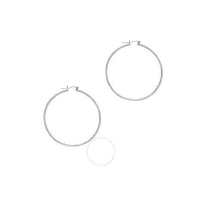 Tresorra 14k White Gold Hoop Earrings