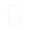 Tresorra 14k White Gold Paperclip Chain Necklace In White