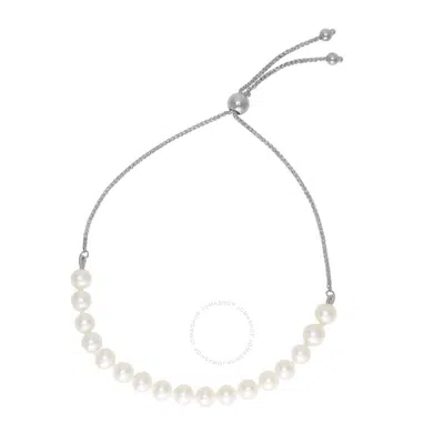 Tresorra 14k White Gold Pearl Strand Friendship Bracelet In Metallic