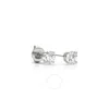 Tresorra 14k White Gold Round Cut Earth Mined Diamond Stud  Earrings In White