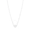 Tresorra 14k White Gold Solitaire Pearl Necklace In White