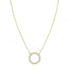 Tresorra 14k Yellow & White Diamon'oro Circle Necklace In Two Tone