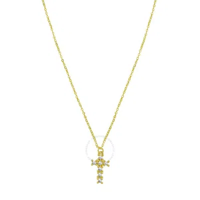 Tresorra 14k Yellow & White Diamon'oro Cross Necklace In Two Tone