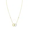 Tresorra 14k Yellow & White Tt Interlocking Necklace In Two Tone