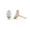 Tresorra 14k Yellow Gold 2 Ctw Marquise Cut Lab-grown Diamond Igi Certified Stud Earrings In Yellow
