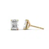 Tresorra 14k Yellow Gold 4 Ctw Radiant Cut Lab-grown Diamond Igi Certified Stud Earrings In Yellow