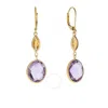 Tresorra 14k Yellow Gold Amethyst & Citrine Drop Earrings In Yellow