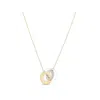 Tresorra 14k Yellow Gold & Mother Of Pearl Circles Pendant Necklace In Yellow