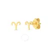 Tresorra 14k Yellow Gold Aries Stud Earrings In Yellow