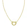 Tresorra 14k Yellow Gold Braided Open Heart Necklace In Yellow