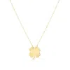 Tresorra 14k Yellow Gold Clover Pendant Necklace In Yellow