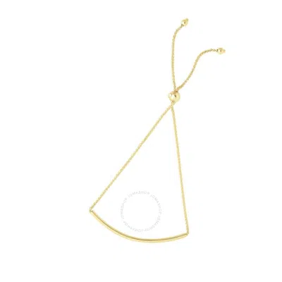Tresorra 14k Yellow Gold Curved Bar Friendship Bracelet