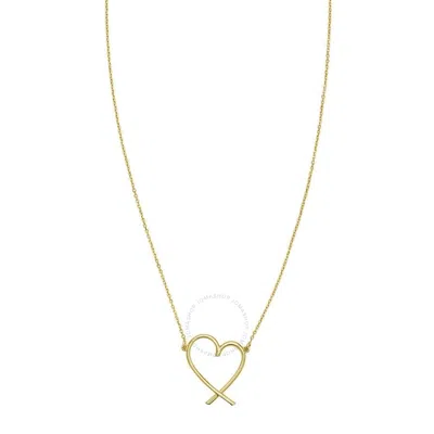 Tresorra 14k Yellow Gold Delicate Heart Necklace