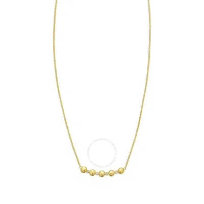 Tresorra 14k Yellow Gold Diamond Bar Bauble Necklace