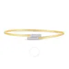 Tresorra 14k Yellow Gold Diamond Bypass Bar Bangle Bracelet In Yellow
