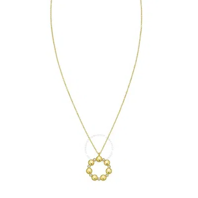 Tresorra 14k Yellow Gold Diamond Circle Bauble Necklace
