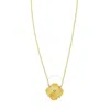 Tresorra 14k Yellow Gold Diamond Clover Pendant Necklace In Yellow