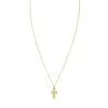 Tresorra 14k Yellow Gold Diamond-cut Cross Necklace In Yellow