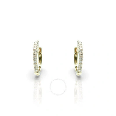 Tresorra 14k Yellow Gold Diamond Hoop Earrings