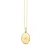 Tresorra 14k Yellow Gold Diamond Oval North Star Locket Pendant Necklace In Yellow