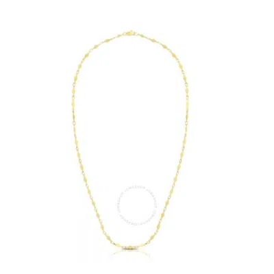 Tresorra 14k Yellow Gold Diamond Shape Mirror Chain Necklace