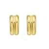 Tresorra 14k Yellow Gold Double Row C-hoop Earrings In Yellow