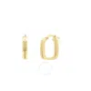 Tresorra 14k Yellow Gold Double Square Tube Hoop Earrings In Yellow