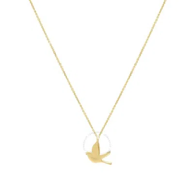Tresorra 14k Yellow Gold Dove Pendant Necklace