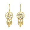 Tresorra 14k Yellow Gold Dreamcatcher Earrings In Yellow