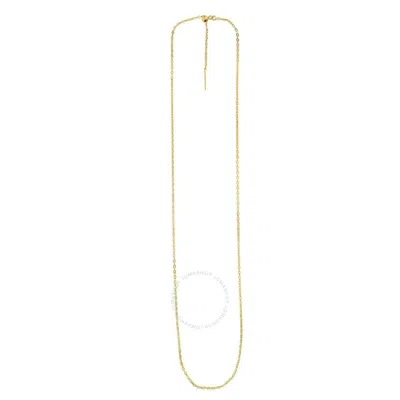 Tresorra 14k Yellow Gold Endless Adjustable Flat Cable Chain Necklace