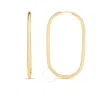 Tresorra 14k Yellow Gold Endless Large Paperclip Hoop Earrings In Yellow