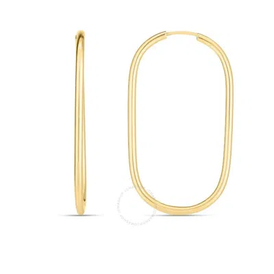 Tresorra 14k Yellow Gold Endless Large Paperclip Hoop Earrings