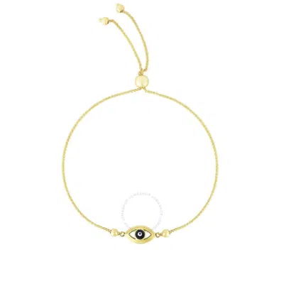 Tresorra 14k Yellow Gold Evil Eye Friendship Bracelet