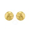 Tresorra 14k Yellow Gold Fancy Knot Stud Earrings In Yellow
