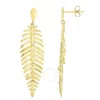 Tresorra 14k Yellow Gold Fancy Leafy Earrings In Yellow