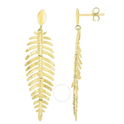 Tresorra 14k Yellow Gold Fancy Leafy Earrings