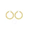 Tresorra 14k Yellow Gold Full Twist Large Hoop Earrings In Yellow